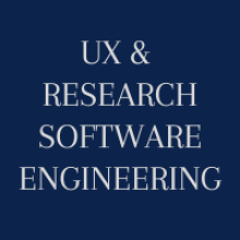 UX and Research Software Engineering on blue background