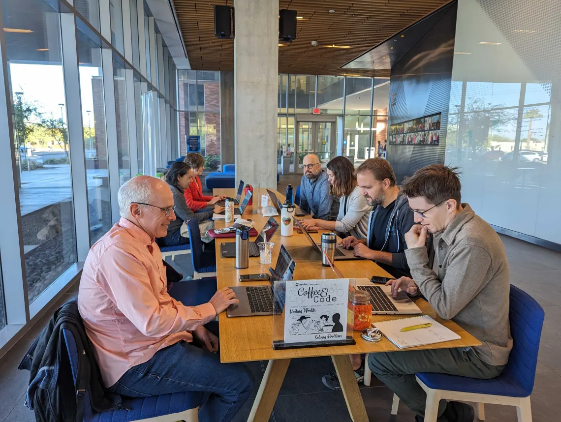 Coffee and Code in BSRL lobby